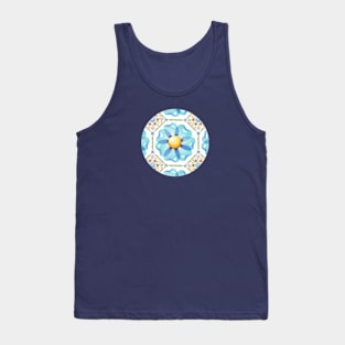 Blue Daisy Boho Tank Top